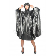 KLEMARO PVC Plastik - Poncho Regenponcho geschlossen CA14 BKM1 Schwarz matt - Auf Lager