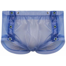 SUPRIMA 1249 Blau transparent PVC Plastik - Inkontinenz-Slip Gummihose Schwedenknöpfer Windelhose - auf Lager