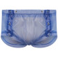 SUPRIMA 1250 Blau transparent PVC Plastik - Inkontinenz-Slip Gummihose Schwedenknöpfer Windelhose - auf Lager